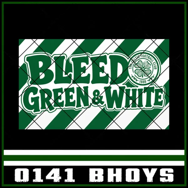 Bleed Green & White Stickers